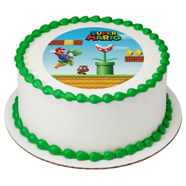 Mario Brothers Deluxe Birthday Cake Toper Set  Featuring Mario and Friends *NEW*