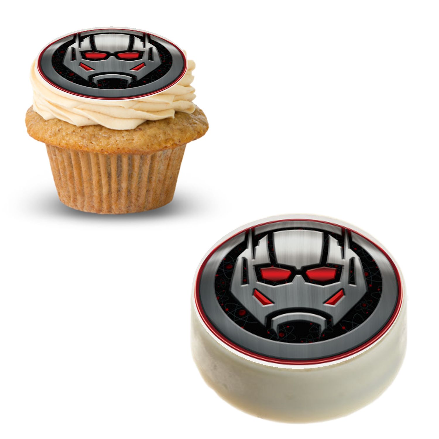 30x Ant Man Marvel Avengers Edible Icing Cake Toppers 35mm Cupcake Decorating