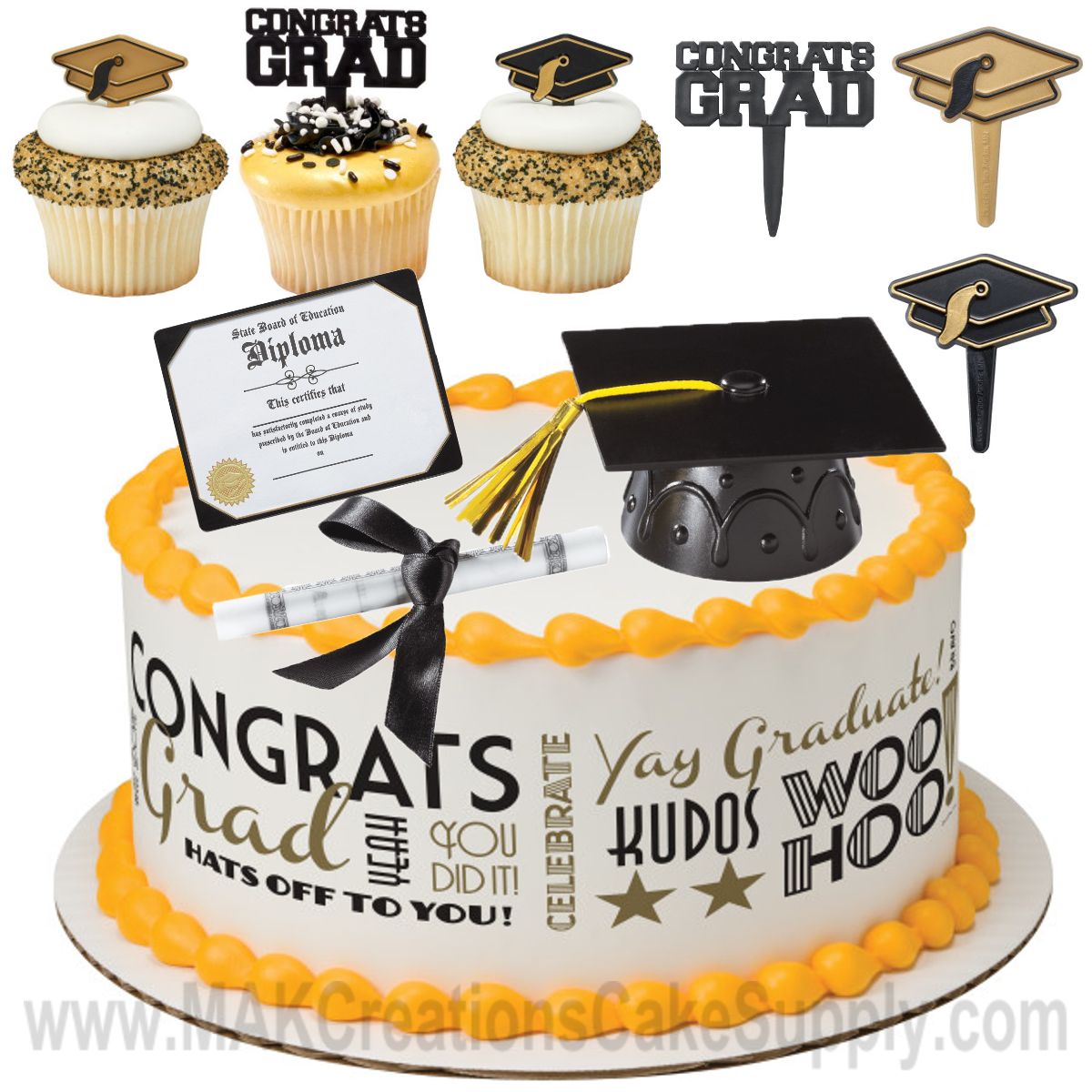 grad Cake Topper/Emoji Cake topper/ cake decoration /graduation
