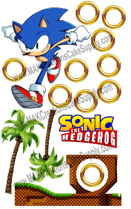 Sonic the Hedgehog Cake Stickers, Cake Stickers