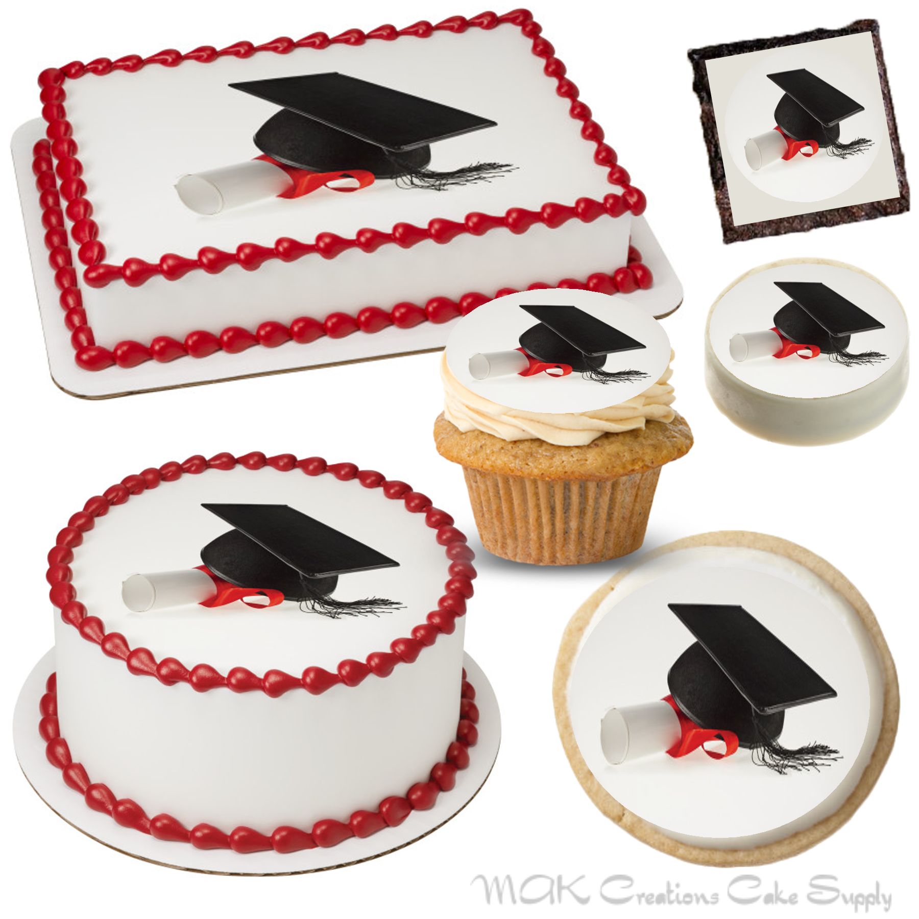 Custom Graduation edible party decoration cake topper decoration frosting sheet 