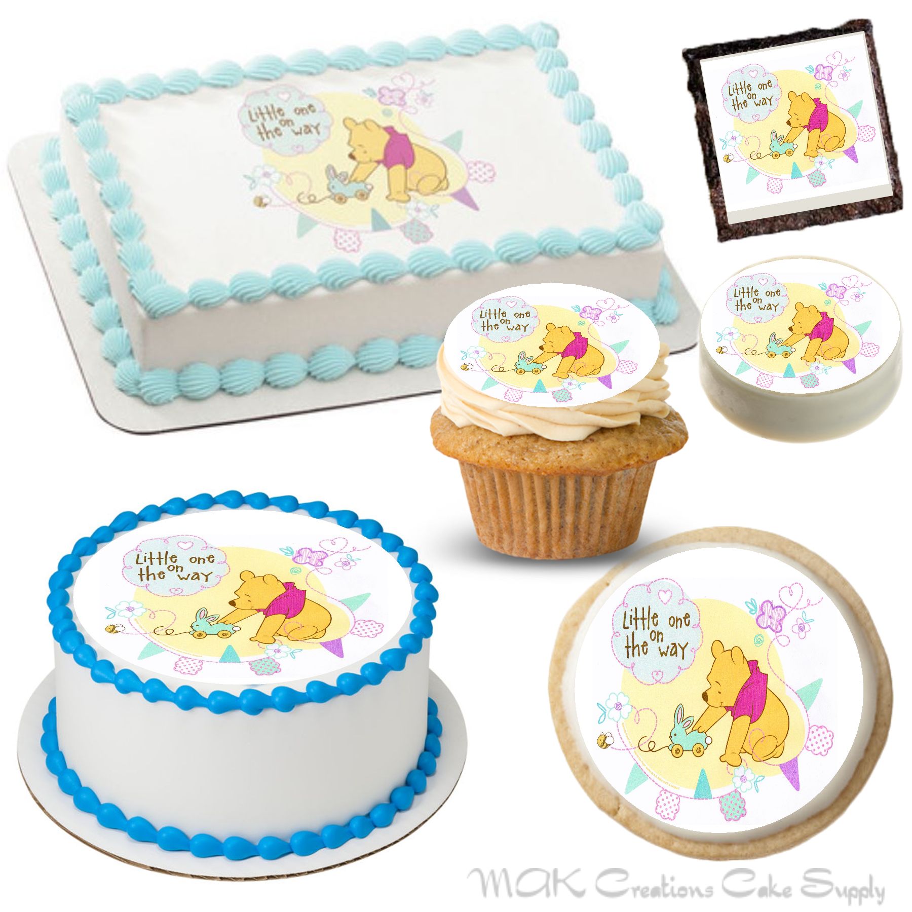 Winnie The Pooh Personalised Edible Cake Topper Decoration Images