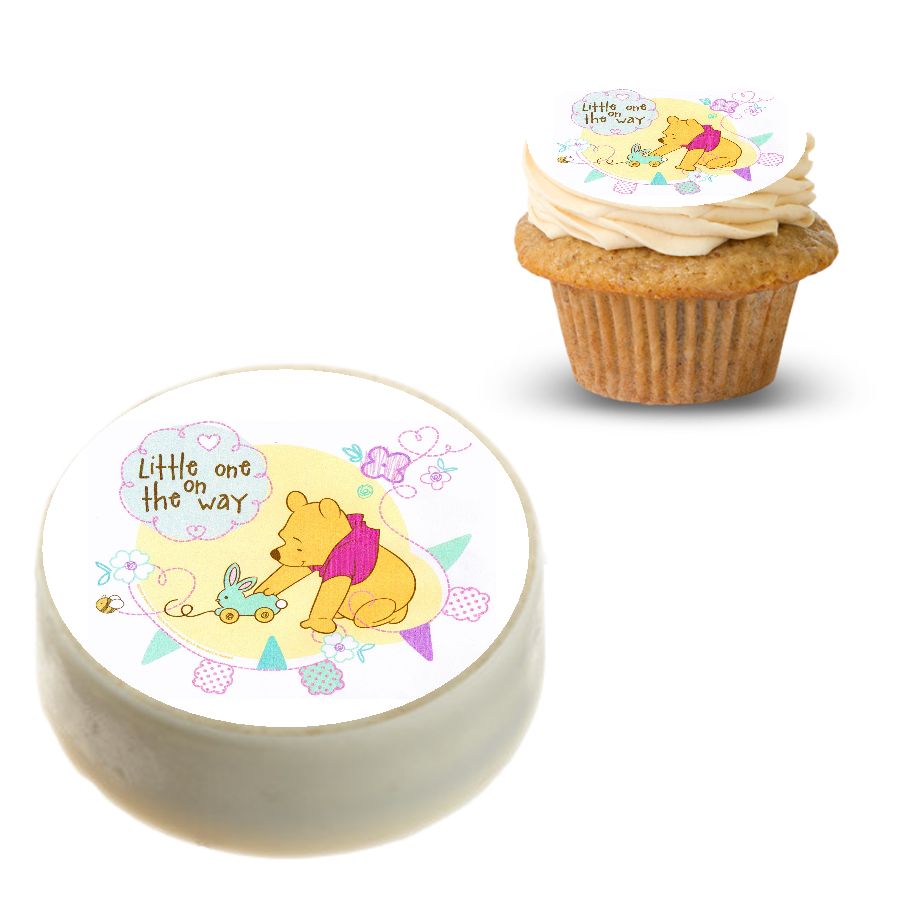 30x Winnie The Pooh Cupcake Toppers Edible Wafer Paper Fairy Cake