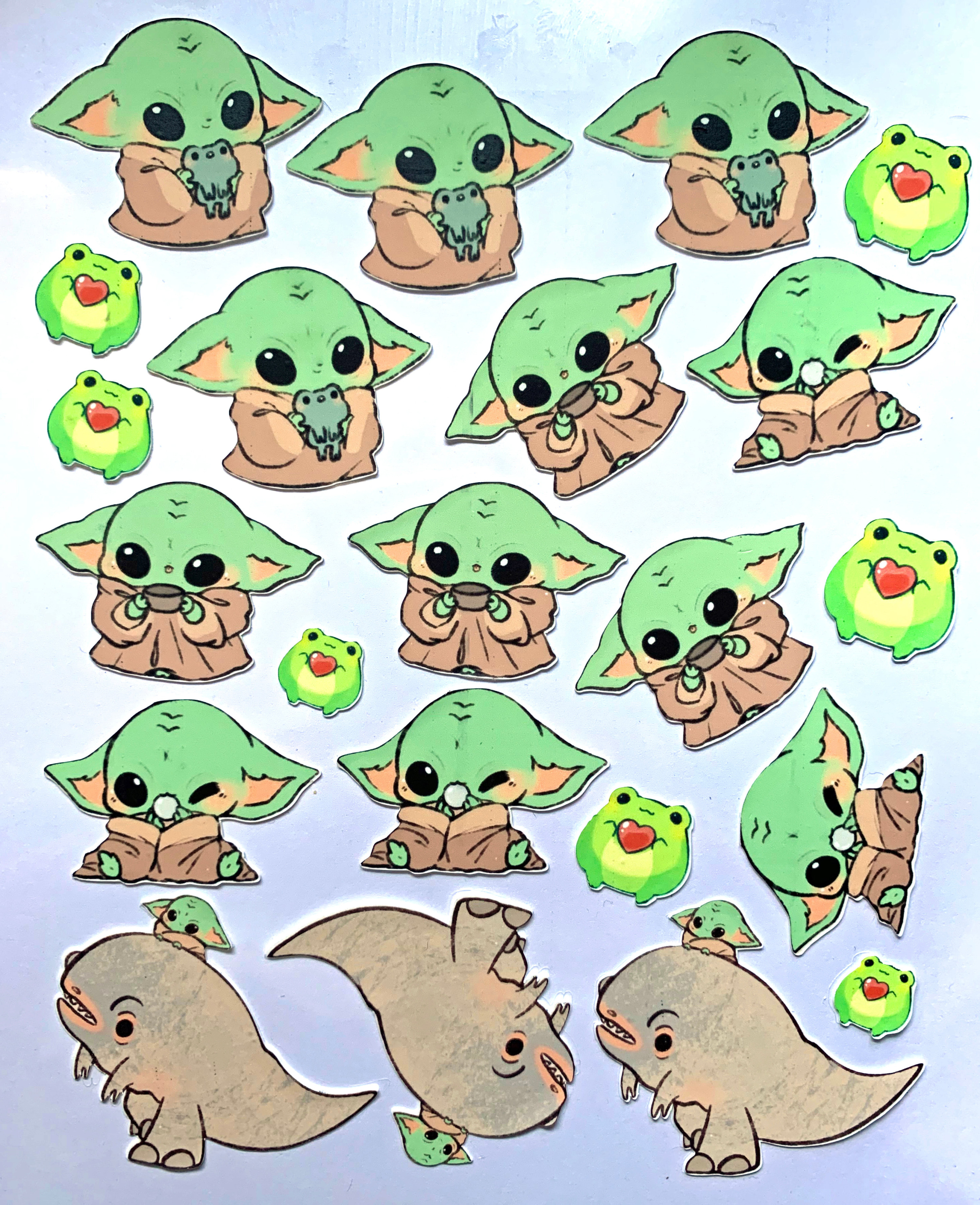 Baby Yoda Cake Stickers | Star Wars Stickers | Cake Stickers | Baby ...