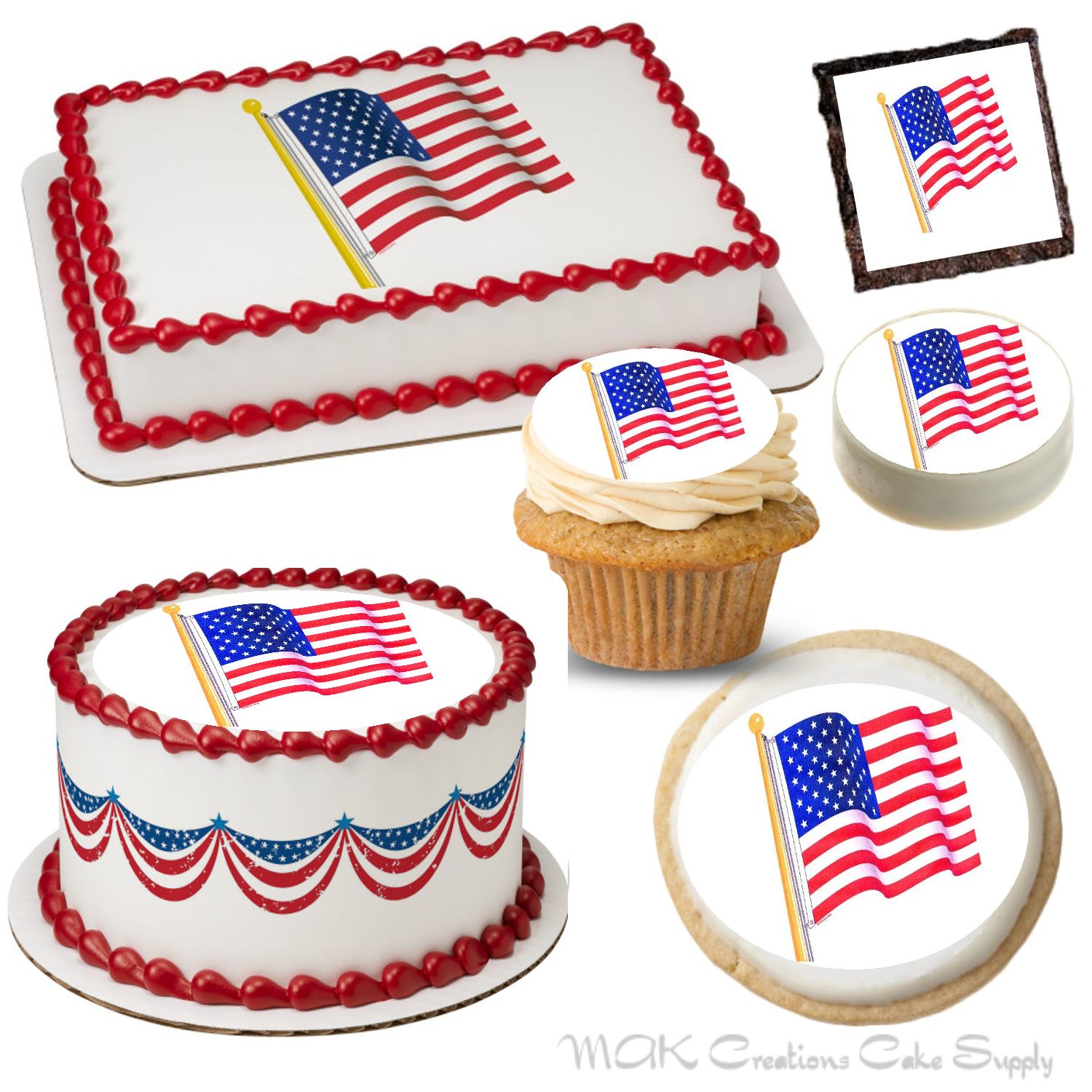 American Flag - USA CAKE - Frudeco Miami