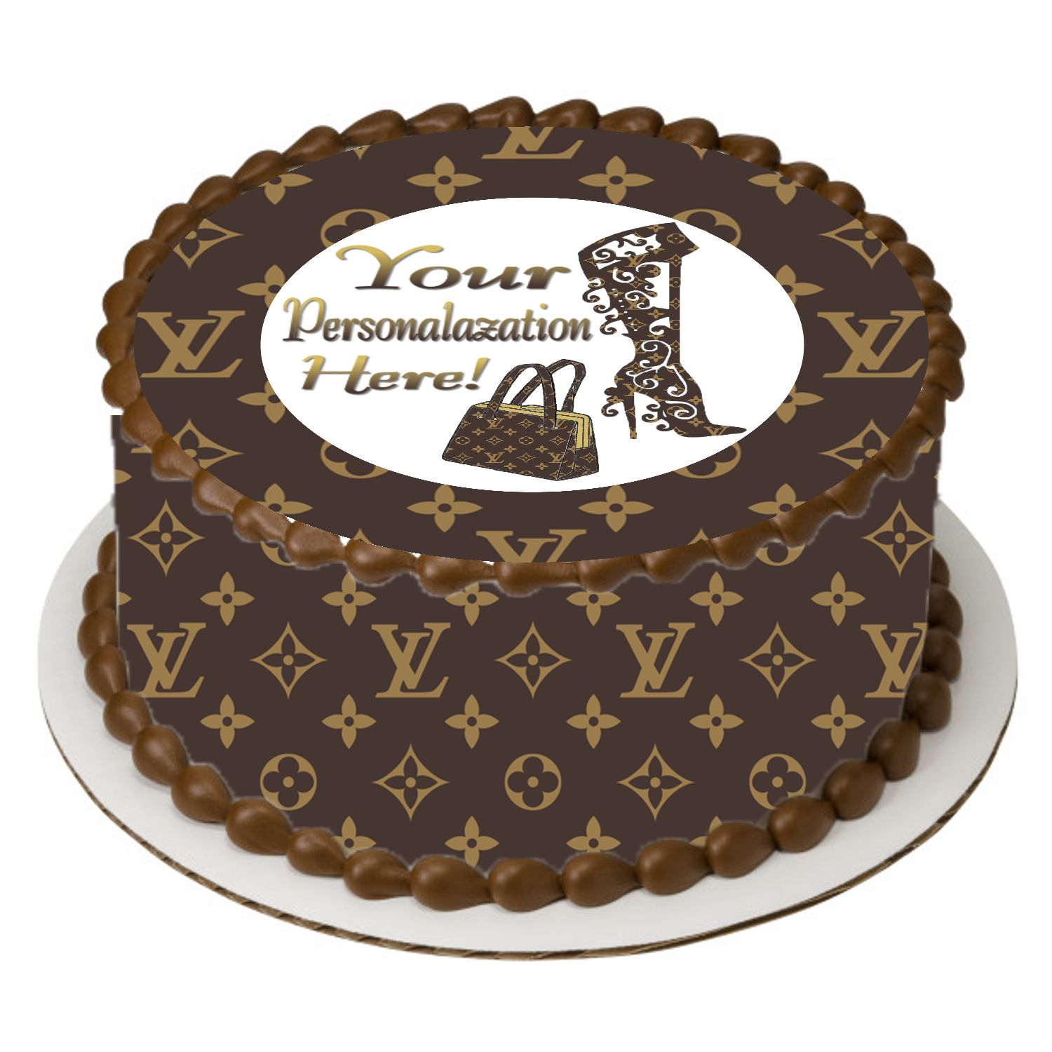louis vuitton cake decorations logo sheet