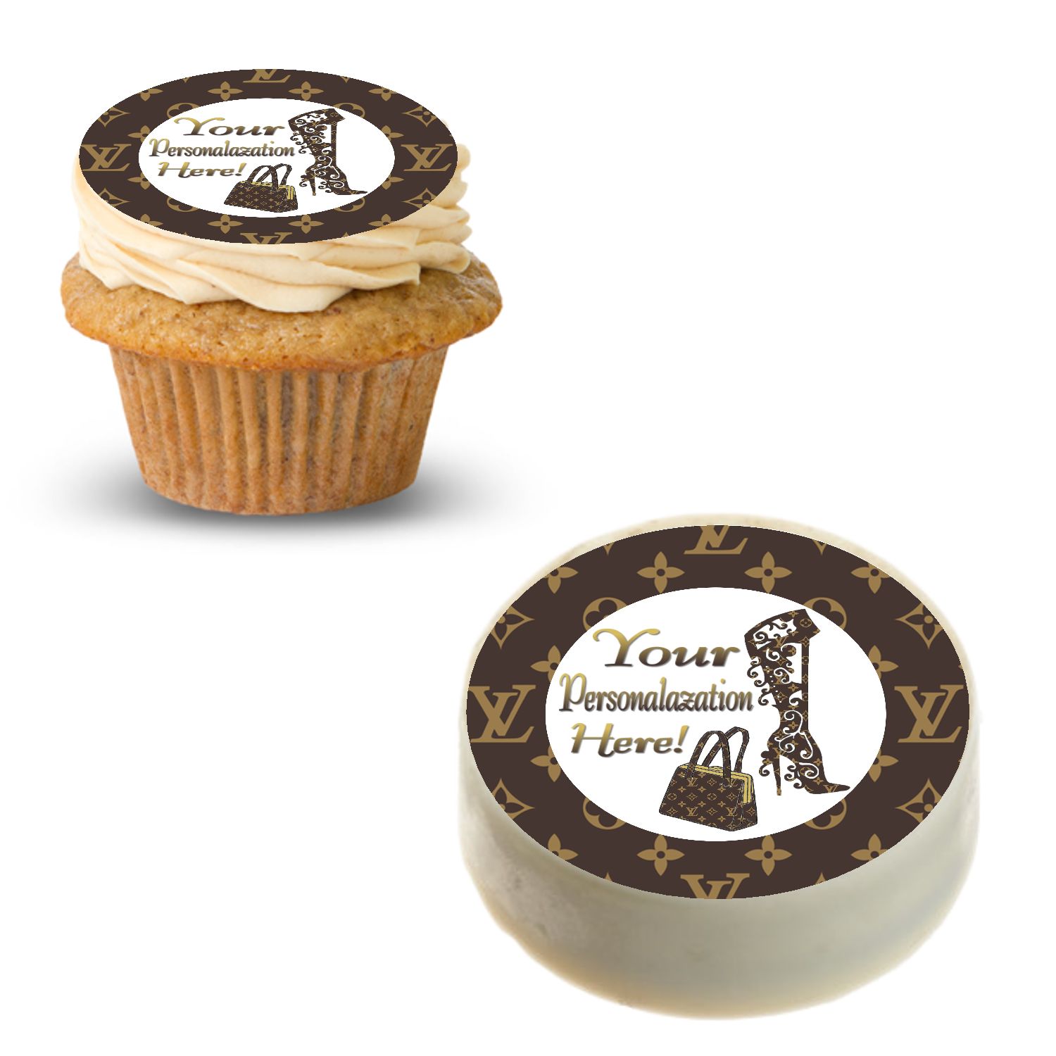 Louis Vuitton Edible Cake Toppers Round – Ediblecakeimage