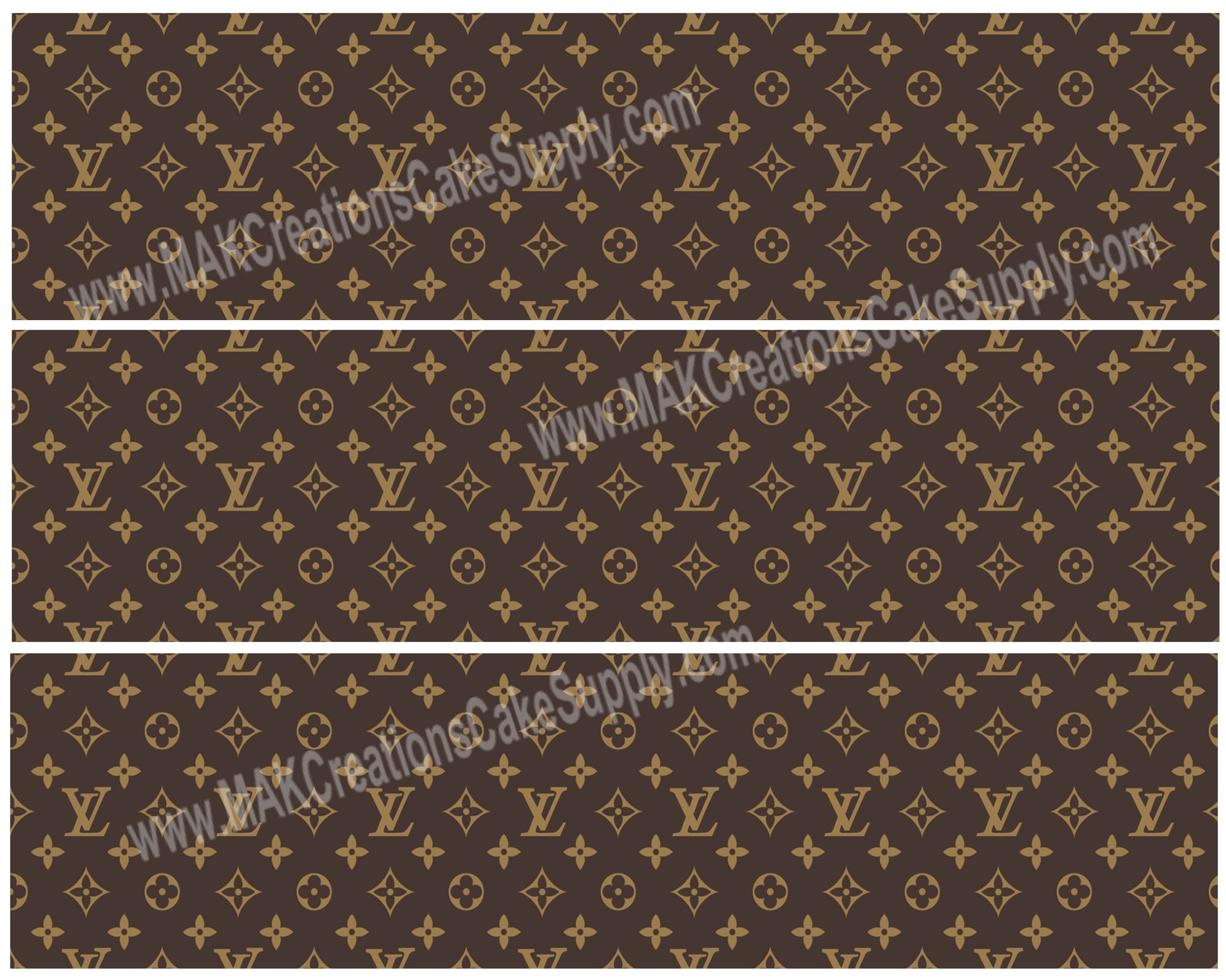 Louis Vuitton LV Brown Edible Image - Edible Perfections