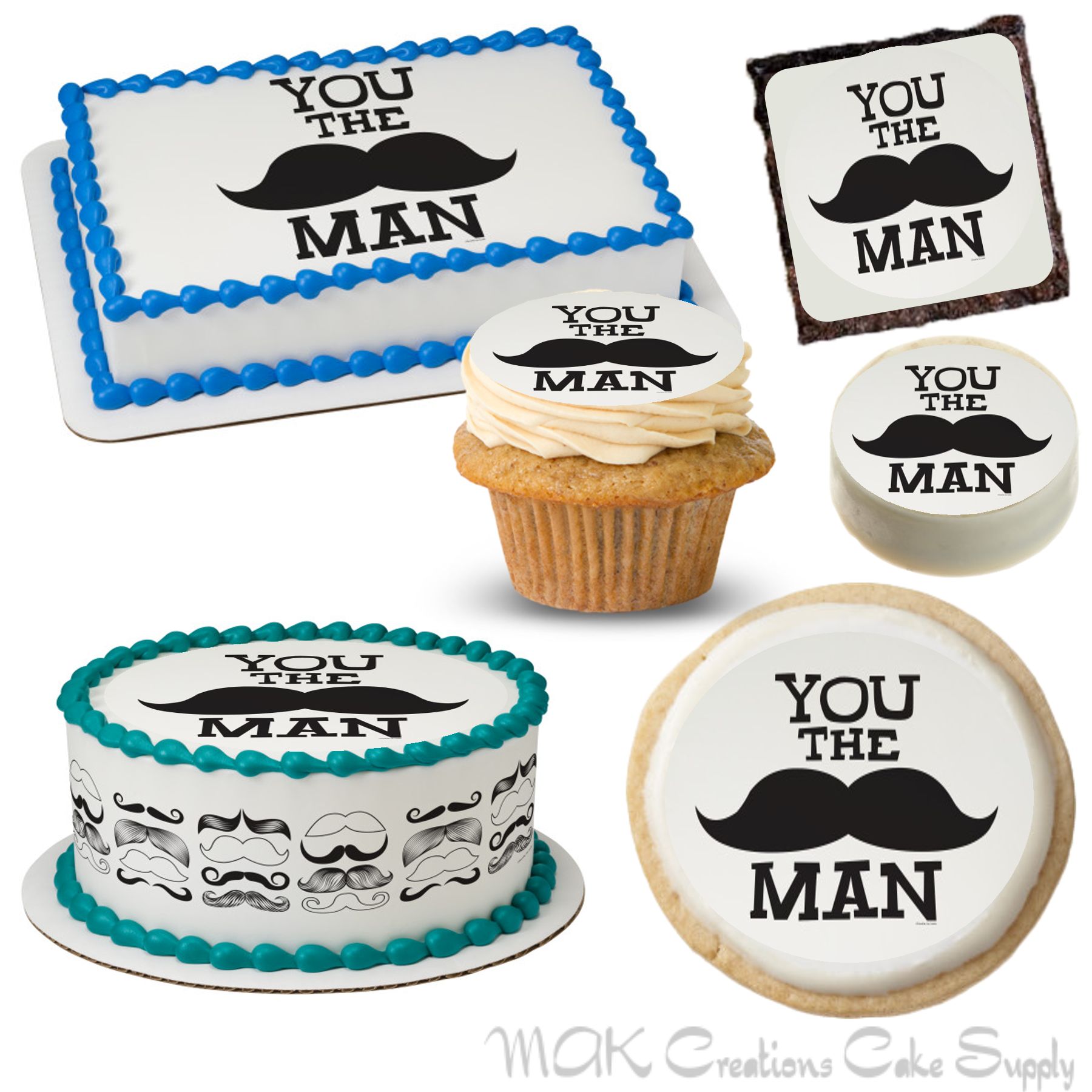 Baby Boy Birthday Cake With Moustache Shapes Stock Photo, Picture and  Royalty Free Image. Image 63237011.
