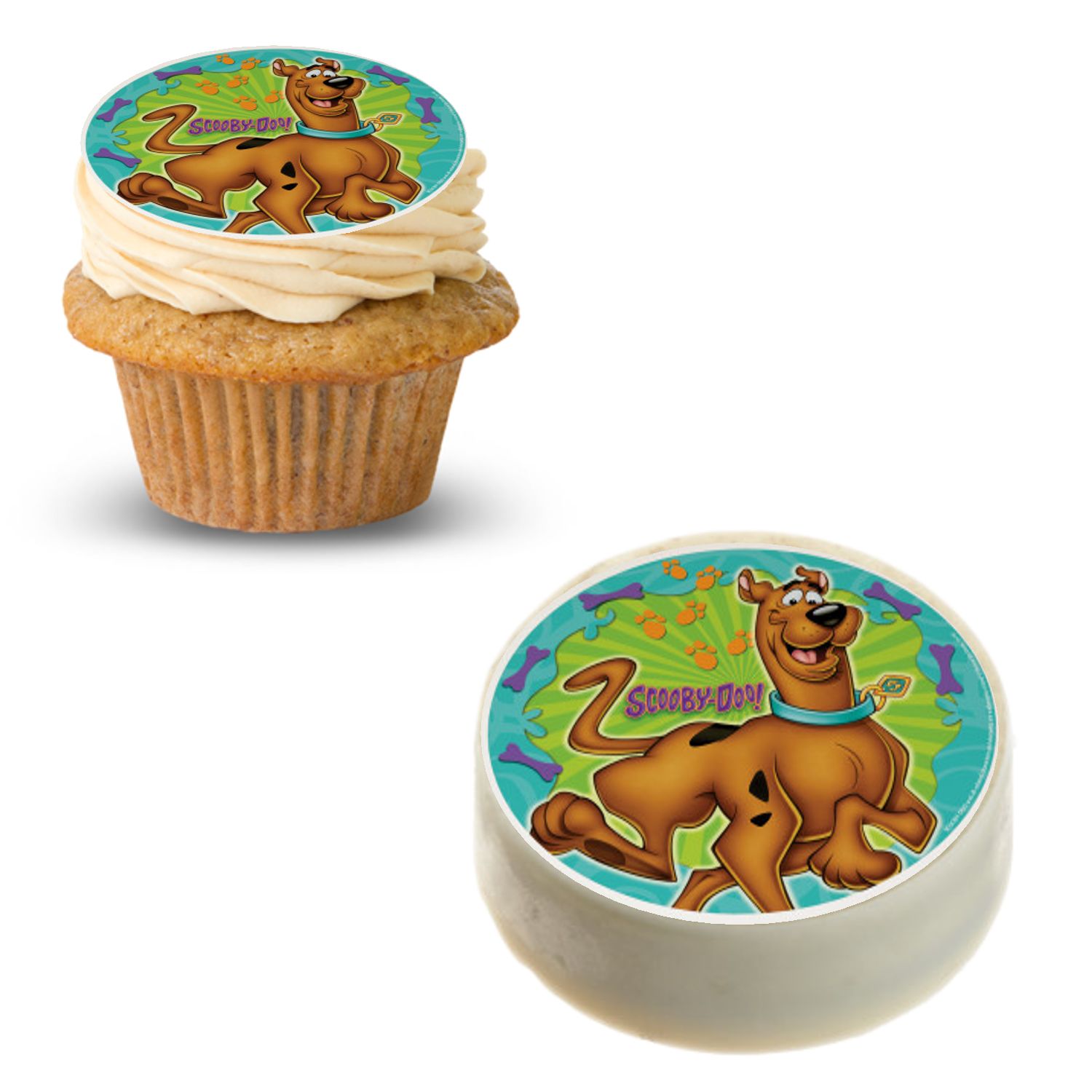 30 x Scooby Doo Party Collection Edible Rice Wafer Paper Cupcake Toppers 